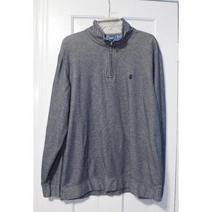 Izod Saltwater 1/4 zip blue pullover size XL